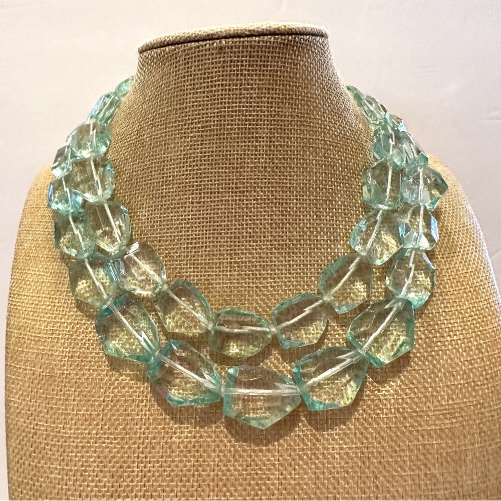 Talbots Necklace Statement-Chunky Double Strand G… - image 1